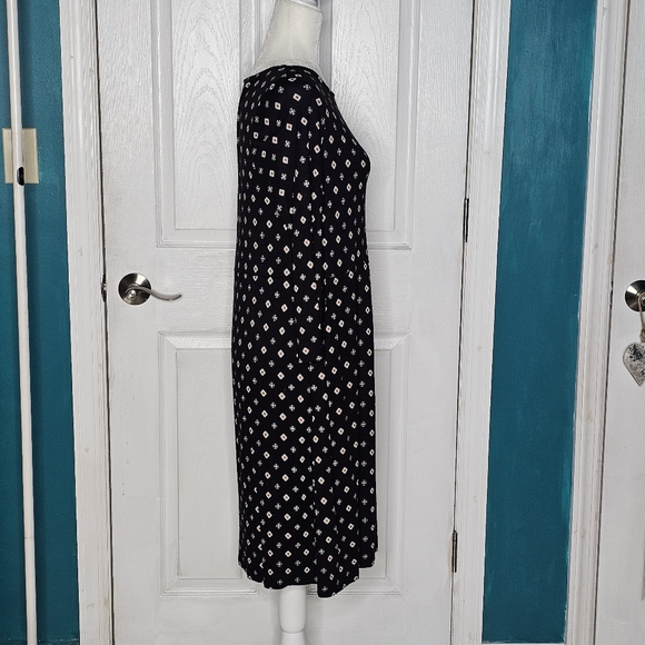 J. Jill Elegant Black and White Patterned Dress - Picture 6 of 14